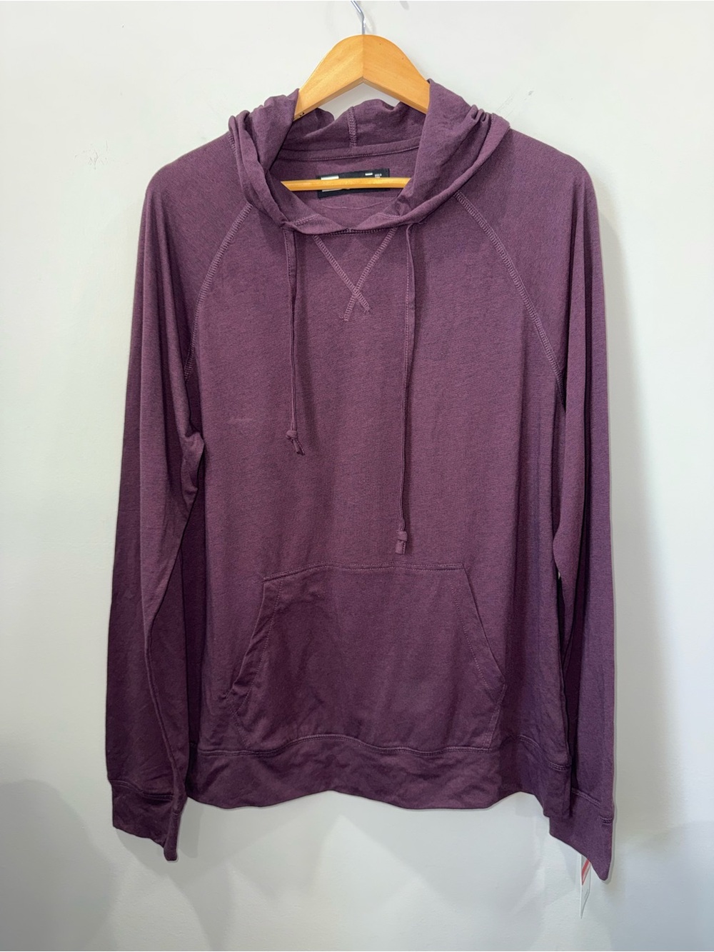 Public Opinion Men's Casual Hoodie Shirt Size Large Plum NWT !